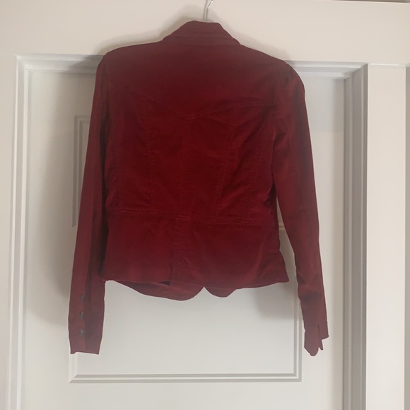 Rafaella Stretch corduroy blazer. Reddish maroon size 8 - Picture 3 of 9